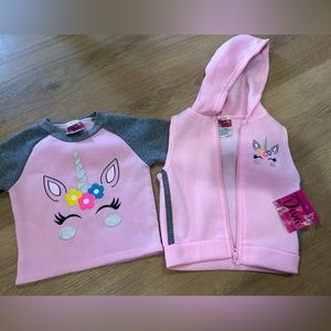 Sweatshirt and vest set
